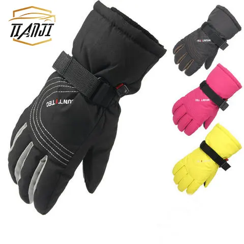 Зимние лыжные перчатки мотоциклетные водонепроницаемые флисовые термоперчатки для сноуборда снегохода мужские и женские зимние перчатки