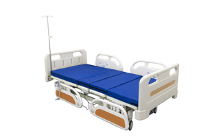 Equipo médico hospitalario Cama de <span class=keywords><strong>hospital</strong></span> manual de tres funciones movible y ajustable para Pacientes médicos, muebles médicos - Product Image 4