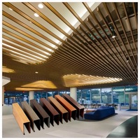 Plafond acoustique moderne en aluminium à lattes linéaires, économique et populaire, ignifuge, insonorisant, pour hôpitaux, en métal décoratif