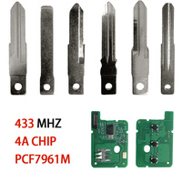 Télécommande Fob 433Mhz Pcf7961M Clé Auto Pour Renault Sandero Dacia Logan Lodgy Dokker Duster Symbol Trafic 2012-2018 2/3 Boutons