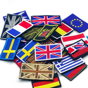 Badges de drapeaux <span class=keywords><strong>asiatiques</strong></span> brodés à la machine 8x5 cm avec fixation auto-agrippante – Patchs de drapeaux nationaux de Chine, Corée du Sud, Arabie Saoudite, Israël - Product Image 3