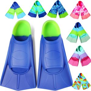 Aletas de Natación Cortas para Niños, Aletas de Natación Juveniles para <span class=keywords><strong>Piscina</strong></span> y Entrenamiento para Niñas y Niños - Product Image 1