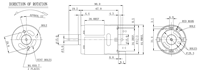 Motor DC Futech RC-775 12VDC Kecepatan Tinggi 18700RPM Daya Tinggi 160W Torsi Tinggi 70mNm Motor DC Sikat Karbon