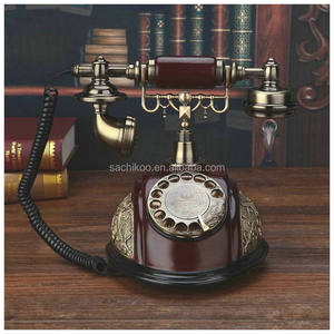 Téléphone de style antique américain et européen, ancien modèle, pour la maison, à cadran fixe rotatif, résistant à l'humidité, en plastique ABS mat - Product Image 2