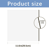 Plaques vierges en MDF pour sublimation personnalisée, feuilles de carton rigide blanc double face avec revêtement, 12 x 12 pouces, pour transfert thermique et projets DIY
