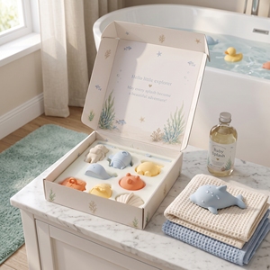 Custom Logo Premium Eco Friendly Recycled Materials <b>Corrugated</b> <b>Paper</b> Mailer Box For Baby Bath Toys Swimming Ducks - Product Image 2