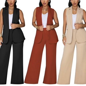 10894 Nuovi Completi Eleganti per Donne, Set Formali per Ufficio, Top e Pantaloni, <span class=keywords><strong>Abbigliamento</strong></span> Femminile Due Pezzi - Product Image 1