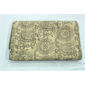 Blue Flower Design Indian Kantha <b>Quilt</b> <b>Handmade</b> Printed Cotton Washable Soft Eco-Friendly Housewarming Gift - Product Image 4