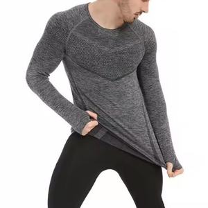 Suéter de Punto Básico Ajustado Personalizado, Jersey de Cuello Redondo para Hombre, Tops de Otoño e Invierno, Camiseta de Algodón, Manga Larga Informal para Hombre - Product Image 4