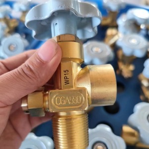 Vanne à bille en laiton de haute qualité CGA580 Vanne de bouteille de gaz inerte pour l'eau Hélium-Néon-Argon-Krypton-Xénon - Product Image 3