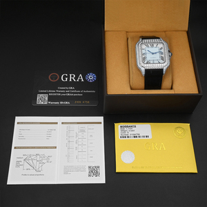 <span class=keywords><strong>Orologi</strong></span> con Diamanti Moissanite VVS di Marca Araba All'ingrosso dalla Fabbrica, Orologio Tempestato di Pietre Super Luminose, Idea Regalo - Product Image 5