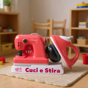 Cuci E Stira <b>Sewing</b> And Ironing Toy <b>Set</b> For Kids With Lights And Sounds 39 Cm Red - Product Image 1
