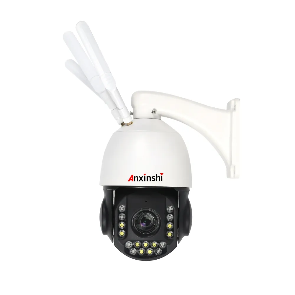 Anxinshi IP66 Waterproof 8MP PTZ IP Camera Two Way Audio CCTV 80m IR Night Vision Outdoor Network 30X Zoom PTZ 4G Camera