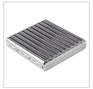 Étui à cigarettes en cuivre en gros avec fente pour cartes ondulées, porte-cigarettes portable pour 10/12/16/20 cigarettes - Product Image 2