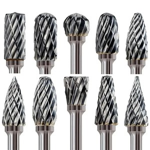 6mm Shank đôi cắt Vonfram cacbua tập tin quay Burr cho đánh bóng kim loại - Product Image 5