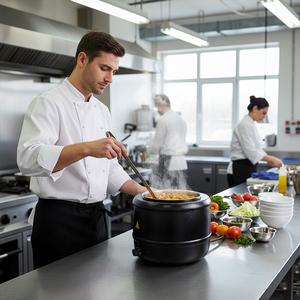 หม้อตุ๋นซุปสแตนเลส<span class=keywords><strong>พร้อม</strong></span>เตาไฟฟ้า ขนาด 10 ลิตร สำหรับโรงแรม ร้านอาหาร และบุฟเฟ่ต์ ขายส่ง - Product Image 3