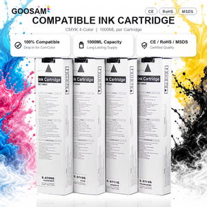 Cartucho de Tinta Compatible GOOSAM S-6709 S-6710 S-6711 S-6712 con Chip para Impresora Riso ComColor 3150R 7150R 9150R, Uso en Oficina - Product Image 1