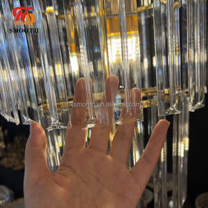 Lámpara de Araña de Boda de 7 Capas, 140 cm, con Luces LED, Acrílico y Cristal, Lámpara de Araña Larga para Decoración de Techos de Boda - Product Image 4
