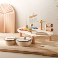 Montessori Wooden Musical Baby Sensory Play Toy Early Educational Intelligence Development Musical Drum Toy Set