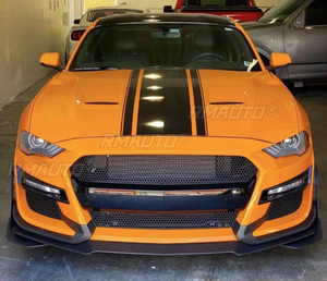 2015-2021 for Ford Mustang GT500 Style Front Bumper Corner Spoiler Winglet <b>Splitters</b> Matte Balck ABS - Product Image 2