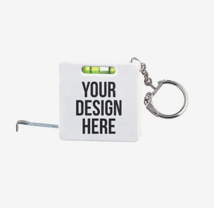 Porte-clés multifonctionnel avec ruban à mesurer imprimé, niveau et règle rétractable, personnalisable avec logo, pour promotion, cadeau publicitaire et d'affaires - Product Image 3