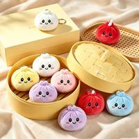 Porte-clés en peluche personnalisés en gros, mini jouets en peluche en forme de boulette, animaux en peluche doux en coton PP, mignons porte-clés en peluche, pendentifs de sac