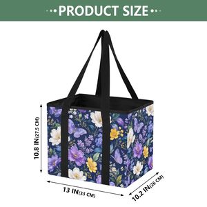 Durable <b>Collapsible</b> Cargo Organizer Tote 600D Oxford Water Resistant <b>Storage</b> Bag with PE Bottom Board for Van/Camping - Product Image 6