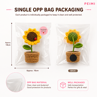 Mini aimant de réfrigérateur en crochet tricoté en forme de fleur en pot, ornement décoratif esthétique pour mini-réfrigérateur, cadeau