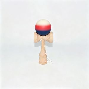 Juguete Kendama de Madera Mini con Logotipo Personalizado y Acabado Craquelado a Todo Color para Niños, Juego de Habilidad al Aire Libre - Product Image 1