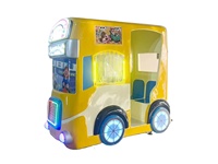 Manège pour enfants Bus de dessin animé à monnayeur, machine à bascule pour enfants à une ou deux places pour supermarché