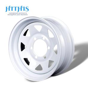 Vente en gros de jantes en acier et aluminium de 12 à 16 <span class=keywords><strong>pouces</strong></span>, matériau en alliage neuf, rayons personnalisés pour remorques 4x4, véhicules de restauration - Product Image 1