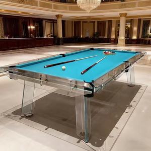 Nouvelle tendance 2026 : Tables de <span class=keywords><strong>billard</strong></span> modernes et luxueuses en verre, tailles <span class=keywords><strong>7</strong></span>, 8 et 9 <span class=keywords><strong>pieds</strong></span>, avec plateau en ardoise, pour salon - Product Image 4