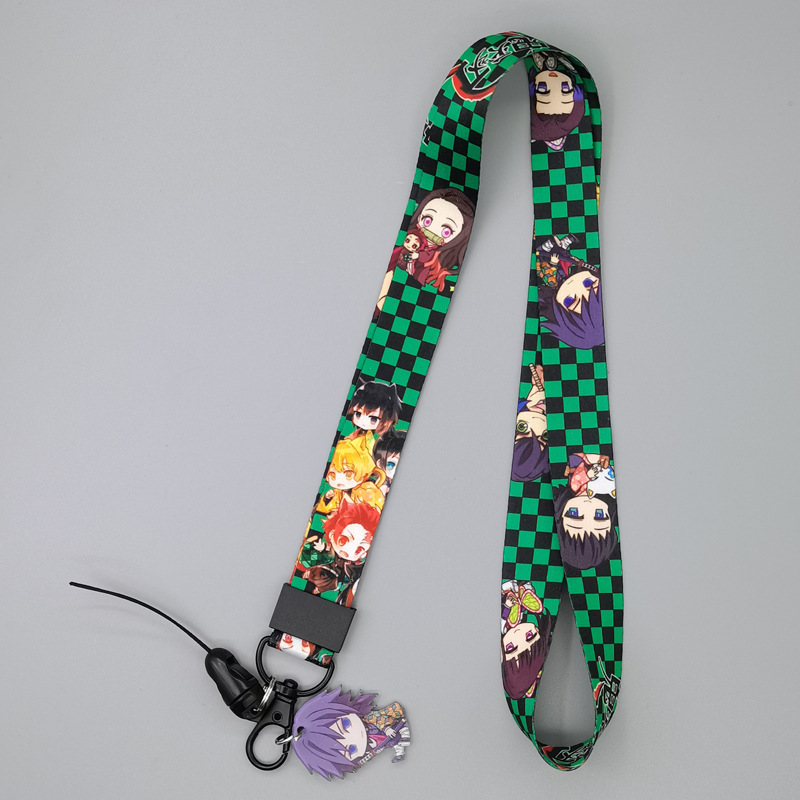 Anime Cool Cartoon Demon Lanyards Pendant Anti-Lost Card Holder Phone Accessories Wholesale Portable Neck Satin Lanyards Image 3