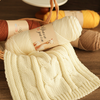 Pelote de fil à tricoter à la main en acrylique mélangé teint, épaisseur moyenne, pour pulls, manteaux, écharpes, crochet, vente en gros, Laine