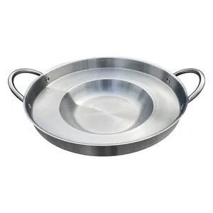 Hot Hoge Kwaliteit Ronde Comals Cazo Bakplaat Friteuse Rvs Comals Grill Taco Pan Voor Carnitas Panza Wok