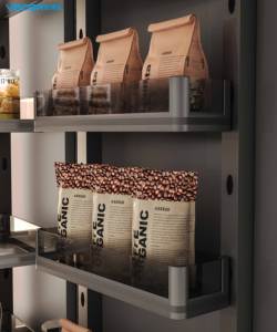 סגסוגת אלומיניום 6-שכבה למשוך את סל יחידת המזווה קרוב סל יחידת 450-600 מ "מ זווה מחסניות - Product Image 4