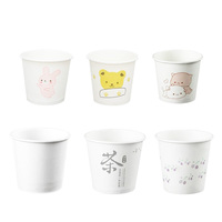 2.5oz/3oz/3.5oz/4oz Mini gobelets en papier écologiques Tasses de dégustation de thé et de café personnalisées à paroi unique