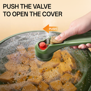 Nueva Sartén a Presión Antiadherente con Diseño Innovador, Construcción de Aleación de Aluminio, <span class=keywords><strong>Wok</strong></span> <span class=keywords><strong>para</strong></span> Freír Más Rápido y Ecológico - Product Image 5