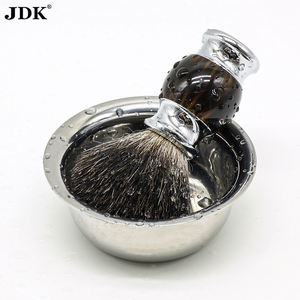 JDK Blaireau <span class=keywords><strong>De</strong></span> Rasage Avec Résine Blaireau Cheveux Synthétiques <span class=keywords><strong>Peau</strong></span> Doux Barbier Voyage Logo Personnalisé - Product Image 1