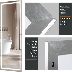 กระจกติดผนังแบบเต็มตัว LED ขนาดใหญ่ ดีไซน์ทันสมัย สำหรับห้องนอน/ร้านเสริมสวย/ห้องนั่งเล่น ตกแต่งบ้าน รุ่น Luna Loop LW037 - Product Image 5