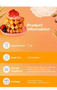 Poudre de mélange pour gaufres mochi à texture moelleuse, certifiée HALAL, OEM/ODM JAKIM, pour les boutiques de desserts - Product Image 4