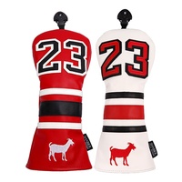 Drop-Shipping Housse de club de golf en cuir PU GOAT 23 Applique pour bois de fairway