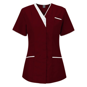Uniforme de Enfermera Europeo Americano, Uniforme de Trabajo para Personal de Sanitización Médica, Tela Dobby de Poliéster/Algodón Lavable a Mano - Product Image 4