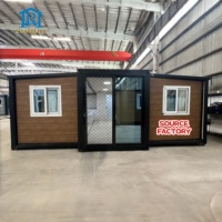 Maison conteneur modulaire en acier extensible avec panneaux sandwich et équipements modernes