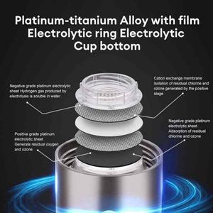 Bouteille d'eau alcaline en verre pour eau hydrogénée, rechargeable et portable - Product Image 4