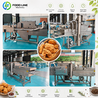 Ligne de production de nuggets de poulet personnalisée, ligne de friture continue à économie d'énergie