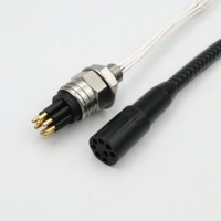Connecteur sous-marin circulaire miniature 8P pour câble de traction personnalisé de robot océanique MCBH8M, pour un sous-marin de haute mer