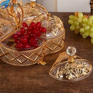 Avrupa tarzı lüks gıda vitrin rafı tatlı hizmet tepsi aperatifler düğün parti için meyve tabağı akrilik şeker çanak - Product Image 4