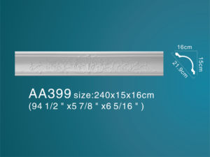 Leggero impermeabile PU corona in poliuretano facile da installare angolo intagliato per <span class=keywords><strong>casa</strong></span> e Hotel materiale da costruzione in plastica - Product Image 2