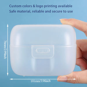 SUNSHING Travel Pacifier <b>Case</b> Silicone Soother Container Plastic Binky Box Baby <b>Dummy</b> <b>Case</b> Pacifier Cover Storage Organizer - Product Image 1